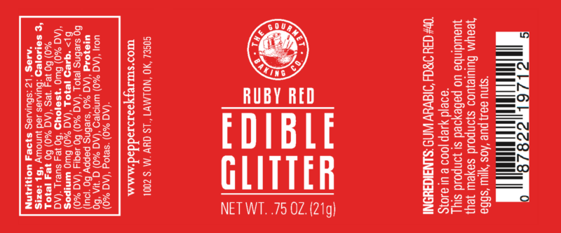 Ruby Red Edible Glitter – Pepper Creek Farms